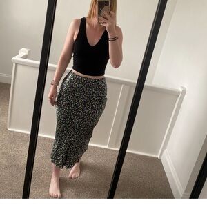 Topshop tall satin maxi dress in floral print